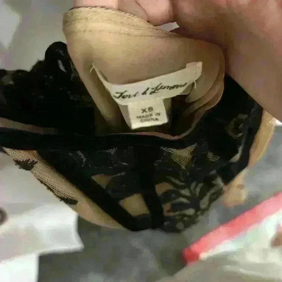 For love and lemons, tan, and black mini dress - Picture 4 of 5